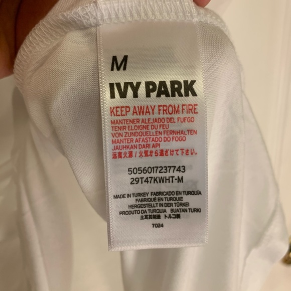 NWT Women’s Ivy Park White Tank Top - Picture 5 of 9